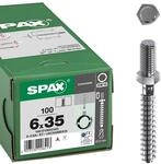 SPAX Betonschraube Au&szlig;engewinde, 6 x 35 mm, 100 St&uuml;ck, SW 10 | Stahl,...