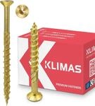 KLIMAS Holzschrauben Torx - Spanplattenschrauben Gelb - Senkkopfschrauben -