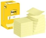 Post-it Sticky Z-Notes, Gelb, 100 Blatt pro Block, 12 Bl&ouml;cke, 76 mm x 76 mm, f&uuml;r