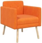 vidaXL Akzentstuhl Orange Cordstoff | Dieses atmungsaktive Material bietet eine