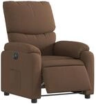 vidaXL Relaxsessel Elektrisch Braun Stoff