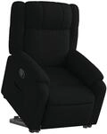 vidaXL Relaxsessel mit Aufstehhilfe Schwarz Stoff