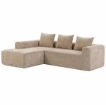 HOMCOM Modulares Ecksofa mit Chaiselongue 242 cm Keine Montage Erforderlich |...