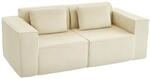 HOMCOM 3-Sitzer Sofa, 202 cm Cloud-Couch Dreisitzer ohne Gestell, Beige | 2