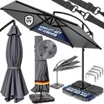 CASARIA&reg; Ampelschirm 350 cm Komplettset inkl. 4 Gewichte & Schutzh&uuml;lle -...