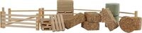 Kids Globe Farming Zubeh&ouml;r Set (mit Z&auml;unen Heuballen Kartoffelkisten und Paletten