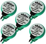 vhbw 5x NiMH Ersatz Knopfzellen-Akku Typ 1/V40H 2-Pins 40mAh 1,2V | kompatibel mit