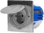 ORNO AE-1397(GS) Steckdose Hermetisch Unterputz Edelstahl mit winddichter Montagebox