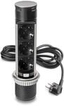 Emuca - Abnehmbarer Multistecker Vertikal Push 60, Durchmesser 60mm, 3 x