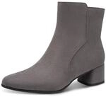 MARCO TOZZI Damen Stiefelette Samt Blockabsatz weich Vegan 2-25364-43