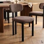 IDIMEX Esszimmerst&uuml;hle Franca 2er Set, Stoffbezug - Braun | 51 x 80 x 53 cm (B...