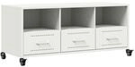 vidaXL TV-Schrank Wei&szlig; 100,5x39x43,5 cm Stahl