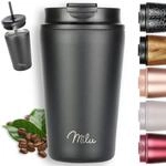 Milu Thermobecher 400ml - 100% Auslaufsicher - Edelstahl Kaffeebecher to go...