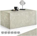 tectake&reg; Couchtisch in Travertin Optik, Beistelltisch, moderner...