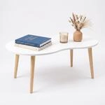 VCM Couchtisch, Beistelltisch im Retro-Design, 90 x 50 cm, Wohnzimmertisch mit