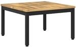 vidaXL Couchtisch Wei&szlig; und Schwarz 60 x 60,5 x 36 cm Massivholz Akazie 