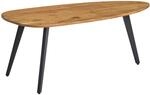 FineBuy Couchtisch Oval 110x60x45 cm Akazie Massivholz Natur | Wohnzimmertisch...