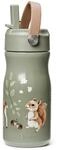 Elodie Details Thermos Trinkflasche Kinder Edelstahl mit Strohhalm, Green |...