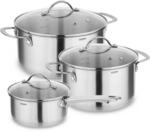KOPF Topfset Induktion Clara, 6-teilig, Silber, Edelstahl | Kochtopf Set f&uuml;r...