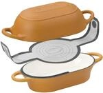 Mahlzeit Gusseisen Brottopf Set emailliert | 2,5 Liter | Sunny Orange |...