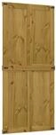 vidaXL Scheunent&uuml;r CORONA 90 x 210 cm Massives Kiefernholz Honigbraun