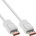 InLine DisplayPort 1.4 Kabel, 8K 60Hz, UHD 4K 120Hz HDR, wei&szlig;, vergoldete Kontakte,
