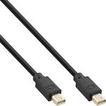 InLine&reg; Mini DisplayPort 1.4 Kabel, Stecker/Stecker schwarz/Gold, 1m