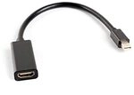 Lanberg AD-0005-BK Mini Displayport 1.2 (Mini Dp) Stecker auf HDMI-A (1.3B) Buchse