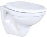 Belvit Wand H&auml;nge WC Abgang Wand Waagerecht mit Softclose Deckel 520x360x375 cm