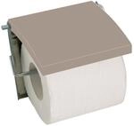 MSV WC Rollenhalter MDF Beige | mit Klappe, f&uuml;r Bad und G&auml;ste-WC