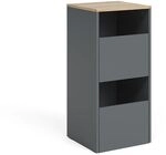 Vicco Badschrank Viktor, Anthrazit/Goldkraft Eiche, 40.2 x 88.2 cm | 2 T&uuml;ren...