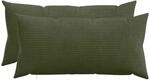 vidaXL Kissenbezug 2 pcs HEERLEN Gr&uuml;n 40 x 80 cm Cord
