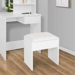ECD Germany Schminktisch Hocker, Wei&szlig;, 40 x 43 x 29,5 cm, im edlen Design,...
