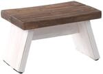 DESIGN DELIGHTS NOSTALGISCHER FUSSHOCKER SCHEMEL | massives Recyclingholz,
