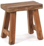SITZHOCKER "RUSTIC" | 41x42x24 cm, Recycling Holz | Holzhocker