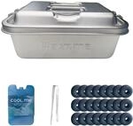 HEAT.me Lunchbox Grill | 3-in-1 Lunchbox + Mobiler Mini Grill mit K&uuml;hlakku 