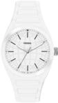 Fossil Everett Herren 42MM Wei&szlig;e Kunststoffuhr, FS6176
