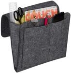 Relaxdays Betttasche Filz Bettorganizer, dunkelgrau | zum Einh&auml;ngen