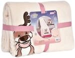 NICI 48335 Pl&uuml;schdecke Rentier Jonte ca. 140x175cm Winter Friends Green