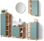 Livinity Badm&ouml;bel-Set Marano, Blau-Grau 60 cm | 5-teilig &middot;...