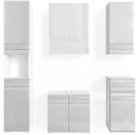 Vicco Badm&ouml;bel-Set Fredd, Wei&szlig; Hochglanz 60 cm | 5-teilig &middot;...