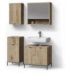 Livinity Badm&ouml;bel-Set ATERNO, Viking Oak 70 cm | 4-teilig &middot;...