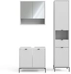 Vicco Badm&ouml;bel-Set Eliza, Wei&szlig; 70 cm | 3-teilig &middot; Waschtischunterschrank &middot;
