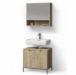 Livinity Badm&ouml;bel-Set ATERNO, Viking Oak 70 cm | 2-teilig &middot;...