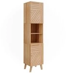 Vicco Badschrank Lucie, Bambus, 40 x 177 cm | 2 T&uuml;ren &middot; 6 Ablagef&auml;cher &middot;...