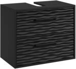 Badplaats Waschbeckenunterschrank Etna 60 x 35 cm Schwarz Matt - H&auml;ngender