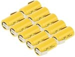 10x XCell SUB-C Akku Zelle - 2000mAh / 1,2V / NIMH mit Z-L&ouml;tfahne -...