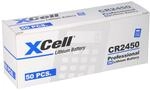 50er Set CR2450 Lithium-Knopfzelle 3V / 620mAh (10x5er Pack) Lithium...