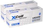 100er Set CR2450 Lithium-Knopfzelle 3V / 620mAh (20x5er Pack) Lithium...