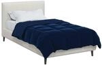 vidaXL Ganzjahresbettdecke 135 x 220 cm 4 Jahreszeiten Dunkelblau